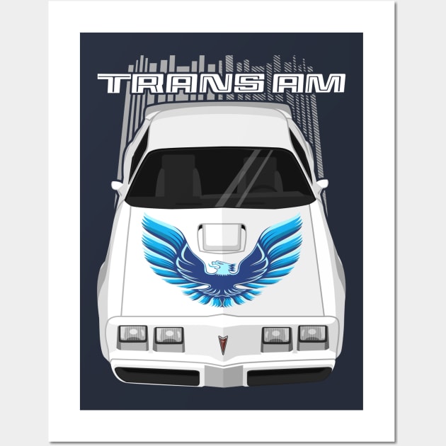 Firebird Trans Am 79-81 - white and blue Wall Art by V8social